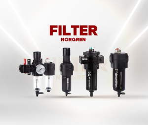 Sistem Air Preparation FRL yang terdiri dari Filter, Regulator, dan Lubricator untuk kompresor udara.