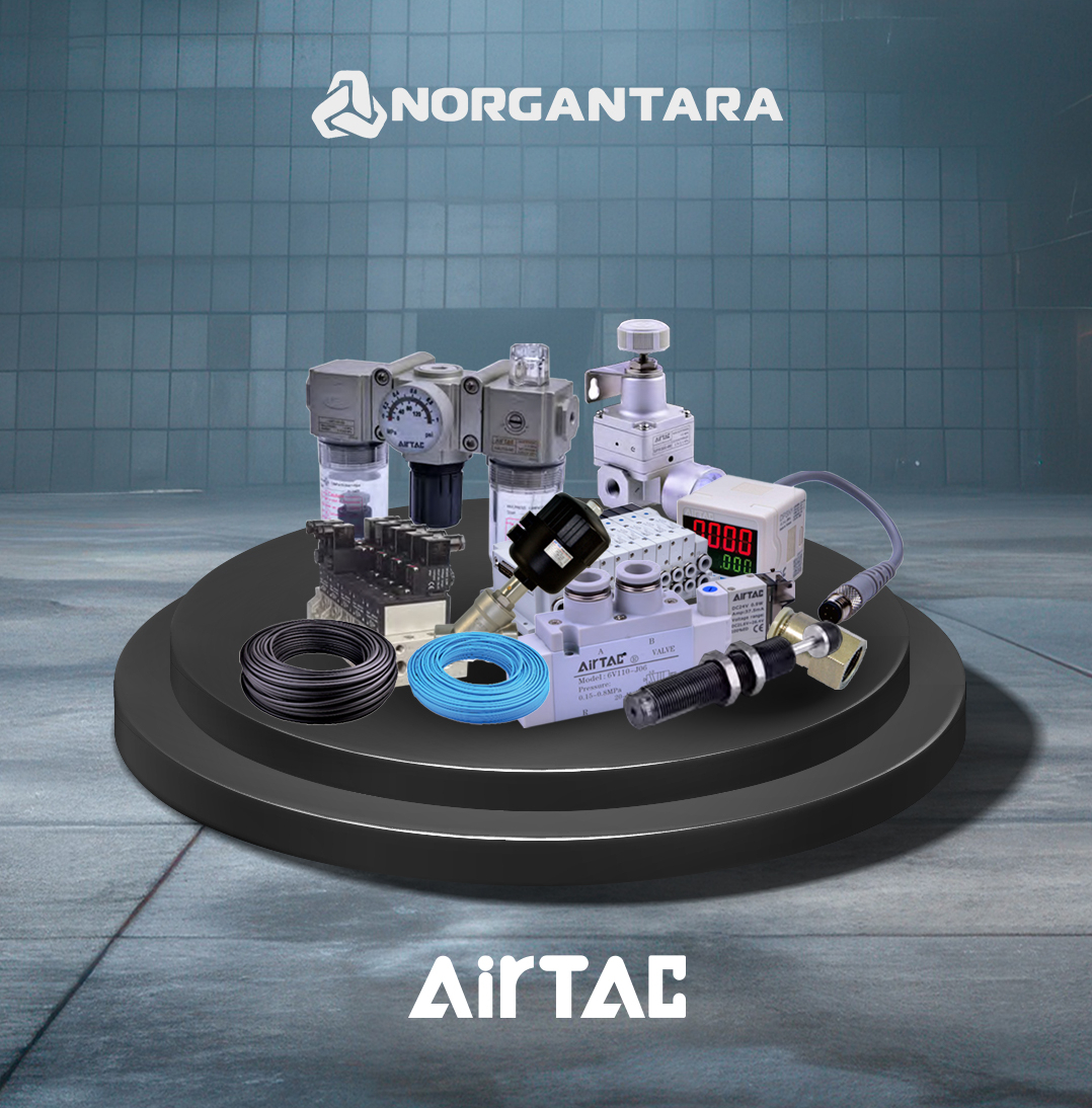 Unit FRL dan solenoid valve Airtac original siap rakit di workshop Semarang.